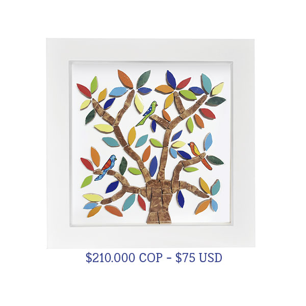 Árbol de la Vida Mosaico – Tamaño 30x30x3 cm