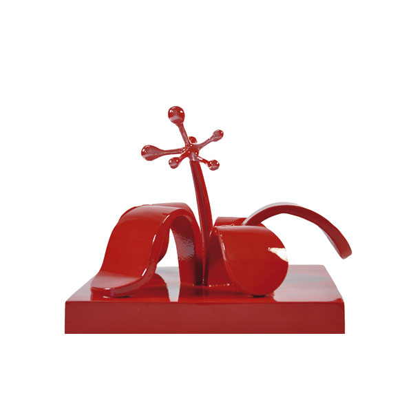 Escultura Flor Roja