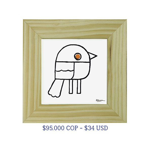 Pajarito Pintado – Tamaño 18x18x2 cm