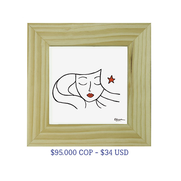 Ella Pintada – Tamaño 18x18x2 cm